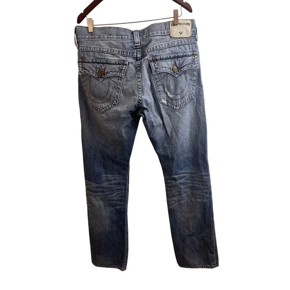 True Religion Ricky Relaxed Straight‎ Jeans Men Size 34